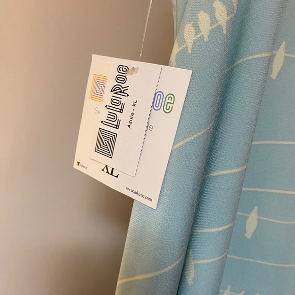 Lularoe Azure Skirt XL in bird on a wire print - Picture 2 of 2